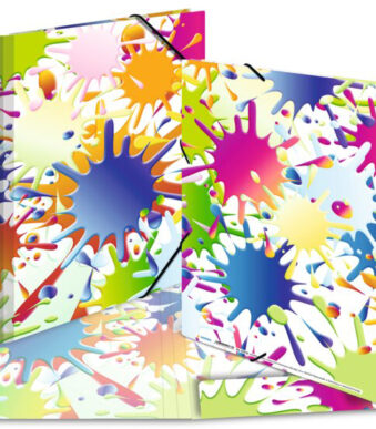 HERMA Hoekbevestigingsmap 'Kleurvlekken', van karton, A4-formaat.