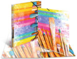Kartonnen hoekclipmap 'Penselen', formaat A4.