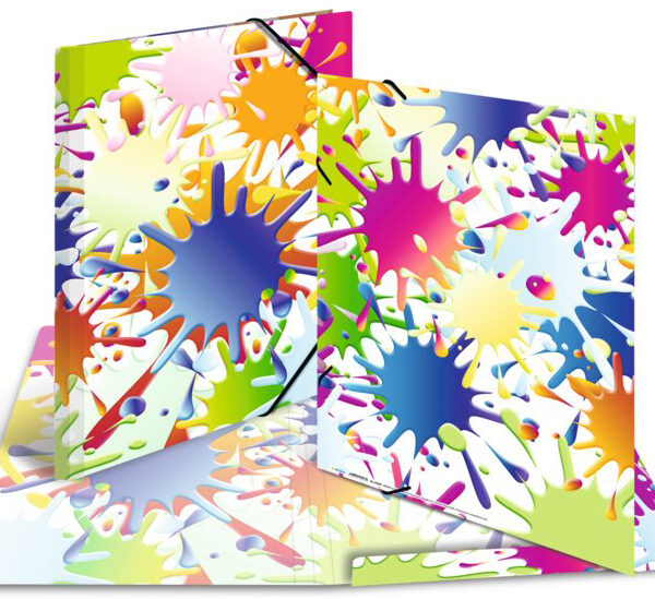 Kartonnen hoekjesbetikkeringsmap 'Kleurvlekken', formaat A3