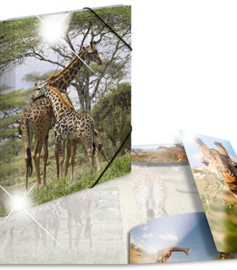 Hoekbeschermer map 'Giraf', PP glanzend, formaat A4
