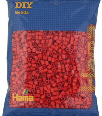 Hama strijkkralen middelgroot, rood, zak 3.000 stuks