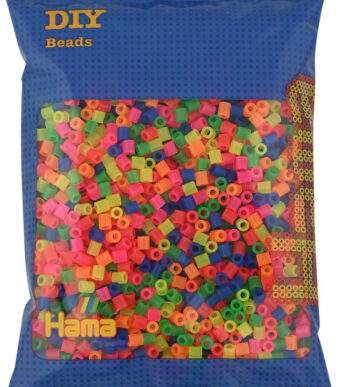 Hama kralenavond 'Neon-mix', 3.000 kralenbuis