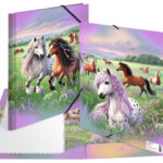 HERMA hoekspanmap 'Paardenwereld', karton, DIN A4