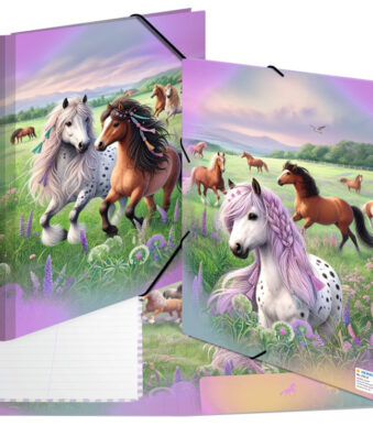 HERMA hoekspanmap 'Paardenwereld', karton, DIN A4