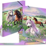 HERMA hoekspanmap 'Paardenwereld', karton, DIN A3