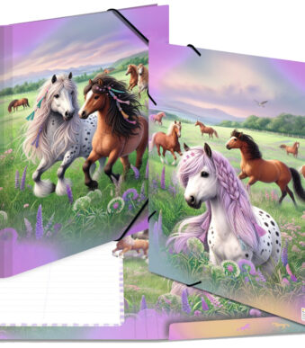 HERMA hoekspanmap 'Paardenwereld', karton, DIN A3