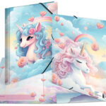 HERMA hoekspanmap 'Happy Unicorns', karton, DIN A4