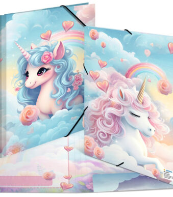 HERMA hoekspanmap 'Happy Unicorns', karton, DIN A4