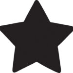 Grote blauwe stervormige perforator.