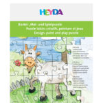 Lege puzzel, 48 stukken, 210 x 297 mm, wit.