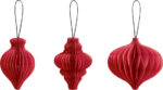 Honingraat decoratieset 'Druppels', rood