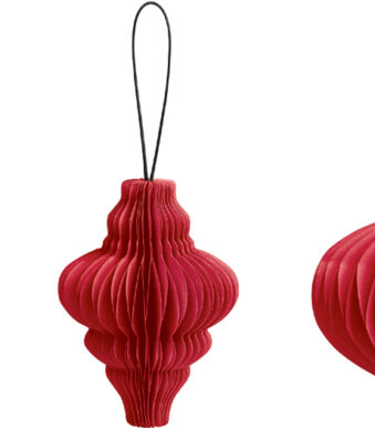 Honingraat decoratieset 'Druppels', rood