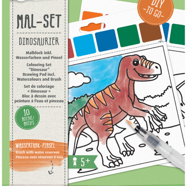 Verfstel dinosaurussen, 10 motieven