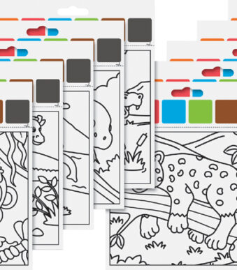 Aquarelverf schilderset 'Dierentuin dieren', 10 ontwerpen