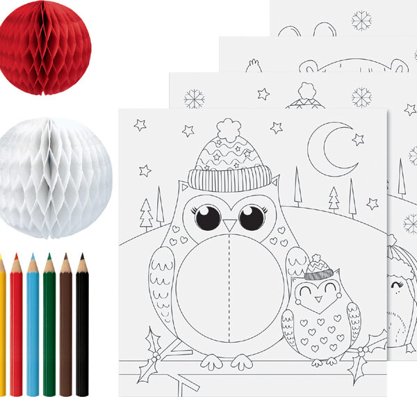 3D Kleur-set 'Winterdieren', 15-delig