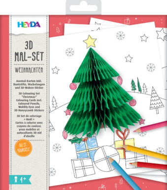 3D Kleurset Kerst, 15-delig