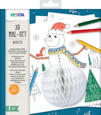 3D Schildersetje 'Winter', 15-delig