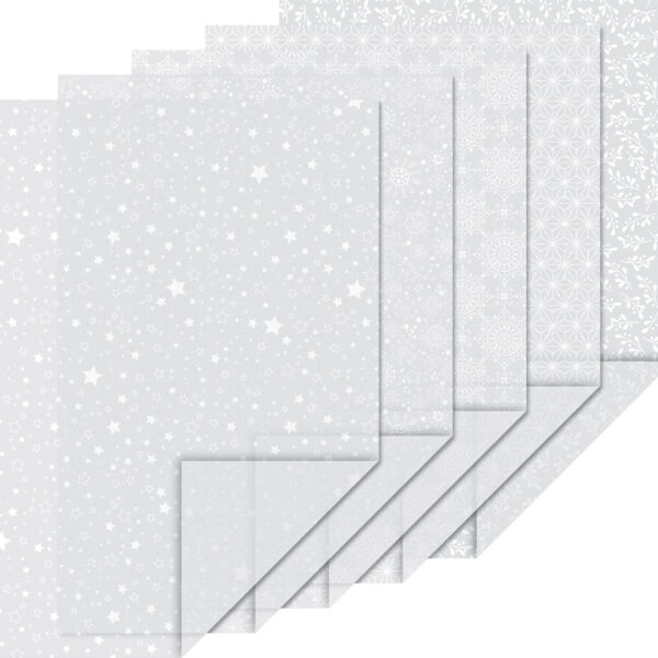 Transparant papierset kerst 'Sterren'