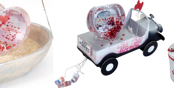 Sneeuwbol met hartjeshartjes