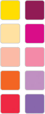 Heyda stempelkussens set 'Zonsopgang', transparante ronde doos.