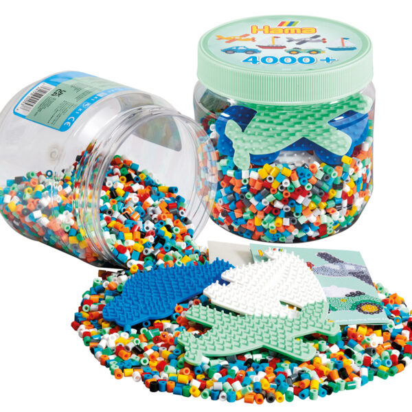 Kralenapplicatiedoos met strijkkralen en strijkplaten