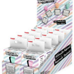 Creatieve mini-stempels met toonbankdisplay