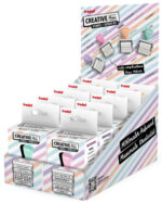Creatieve mini-stempels met toonbankdisplay
