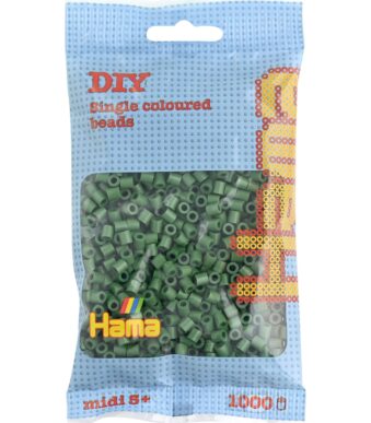 Hama strijkkralen midi, bosgroen, in zakje.