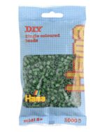 Hama strijkkralen midiformaat, groen, in zakje.