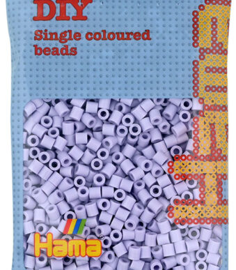 Hama strijkkralen midi, licht lavendel, in zakje.