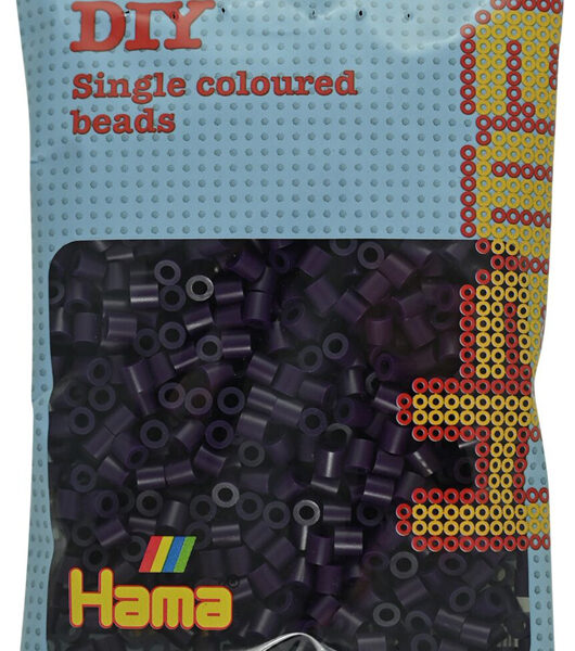 Hama strijkkralen midi, aubergine, in zakje.