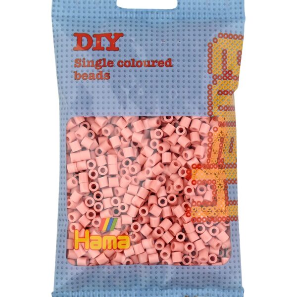 Hama strijkkralen midi, lichtroze, in zakje.