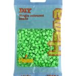 Hama strijkkralen midi, pastelgroen, in zak.
