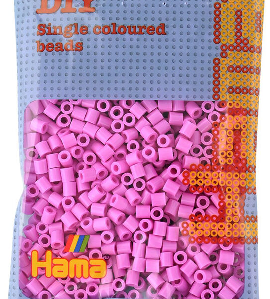 Pasteltinten roze kralenapplicatie, middelgroot.