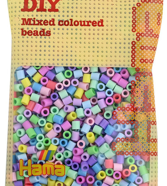 Hama kralenapplicatieparels midi pasteltintmix, in zakje.