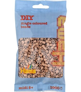 Hama strijkkralen midi, cappuccino kleur, in zak.