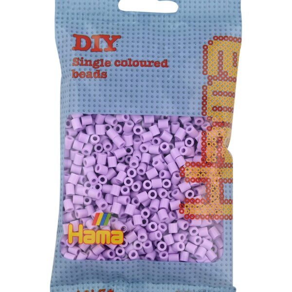 Hama Strijkkralen middel, pastelpaars, in zakje.