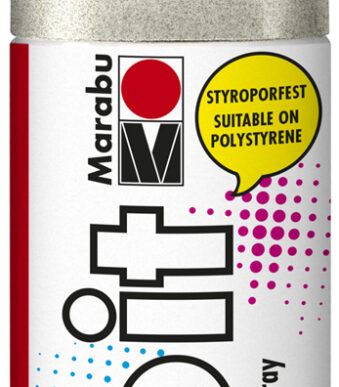 Marabu spuitverf doe-het zelf glitter, glinsterend zilver.