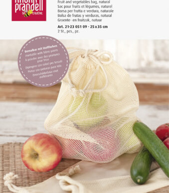 Katoenen groente- en fruitzak, naturel