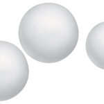 KNORR bordenset van piepschuim ballen, diameter: 120 mm, wit
