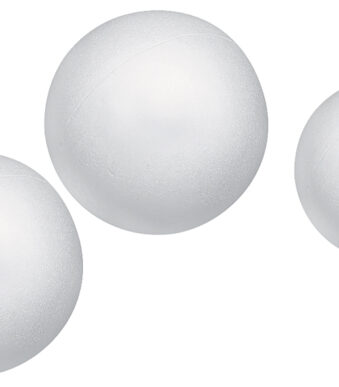 KNORR bordenset van piepschuim ballen, diameter: 120 mm, wit