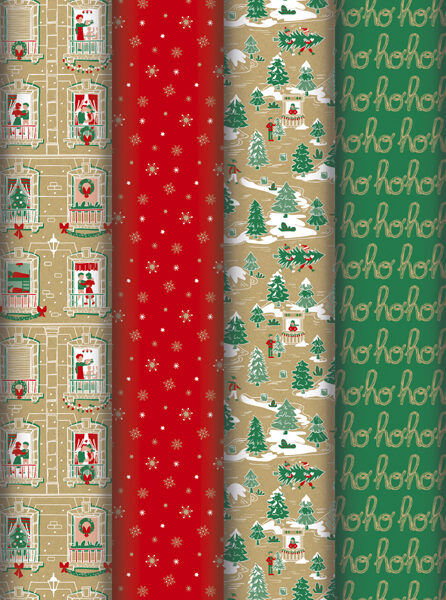 Clairefontaine Kerstinpakpapier 'Kerstsfeer'