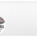 Perlemoer-witte dubbele kaart formaat langrekt van Clairefontaine