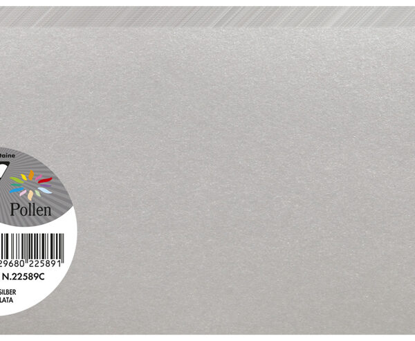 Dubbele kaart formaat langwerpig zilverkleurig van Clairefontaine