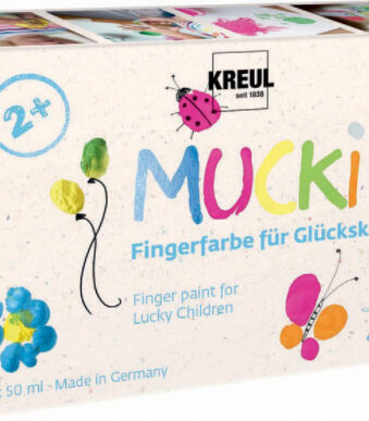 Vingerverf 'Knappertje' voor gelukkige kinderen, 50 ml, set van 6