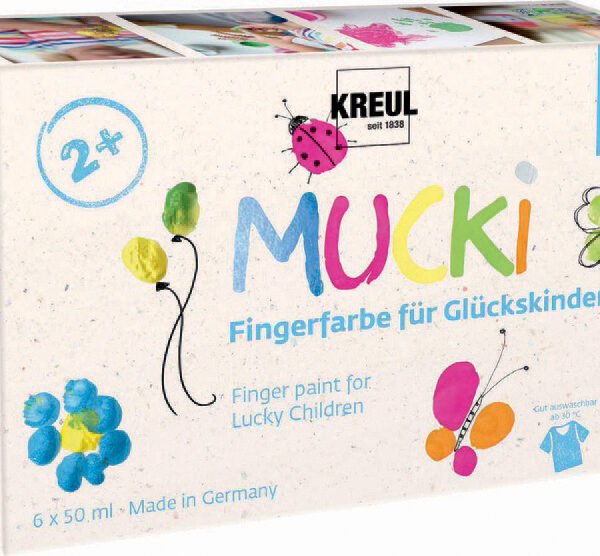 Vingerverf 'Knappertje' voor gelukkige kinderen, 50 ml, set van 6