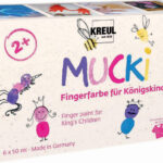 Vingerverf 'Mucki' voor koningskinderen, set van 6 x 50 ml.