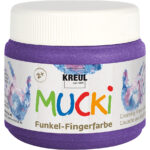 Schitterende vingerverfkleur 'MUCKI', tovertintlila, 150 ml