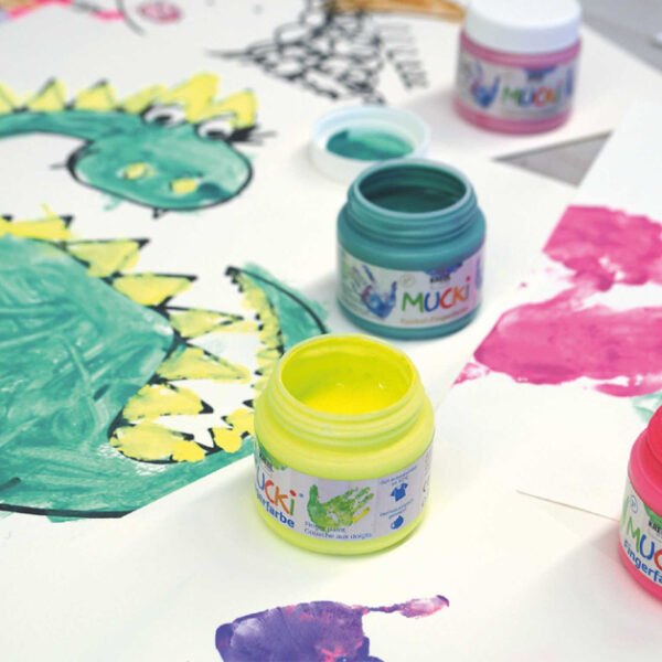 Piepende vingerschilders 'MUCKI', 150 ml, set van 4