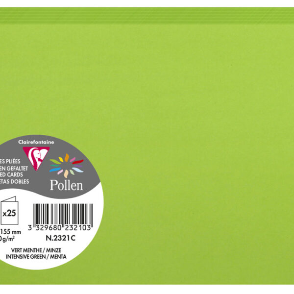 Mintgroen dubbele kaart C6 van Clairefontaine